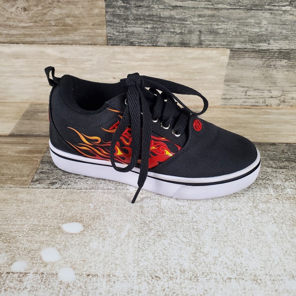 Heelys Pro 20 Prints Mens Shoes Sz 13 Running Black Red Flames Lace Up *read*
